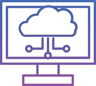 nube informática ilustración icono vector