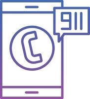 Call 911 Illustration Icon vector