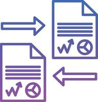 Documents Exchange Illustration Icon vector