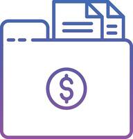 Folder with Files Illustration Icon vector