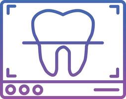 Tooth Xray Illustration Icon vector