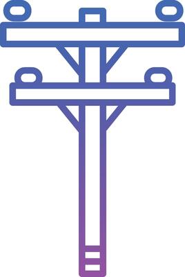 Electric Pole Illustration Icon