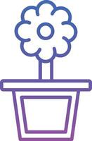 Flower Pot Illustration Icon vector