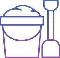 Sand Bucket Illustration Icon vector