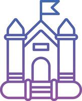 Bouncy Castle Illustration Icon vector