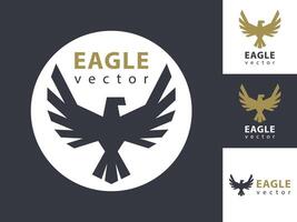 Eagle logo template. Eagles icon in a circle. Simple style. vector