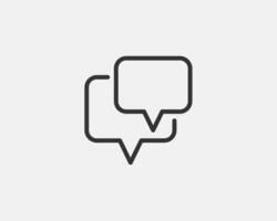 Chat icon design element. Talk bubble speech sign. Dialogue balloon. vector