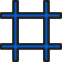 A square with blue lines on it vector
