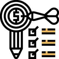 A pen with a dollar sign and check marks vector