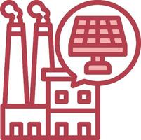 A factory with solar panels and a speech bubble vector