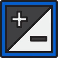 A calculator icon with a plus sign vector
