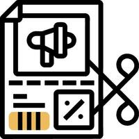 A paper with scissors and a paper clip vector