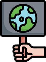 Earth day protest illustration vector