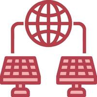 A solar panel and globe connected to each other vector