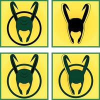 loki helmet icon vector