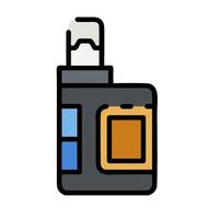 A cigarette with a small battery in it vector