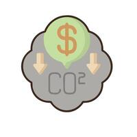 A dollar sign and an arrow pointing up in a cloud vector