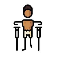 A man with a stick and a stick in his hand vector