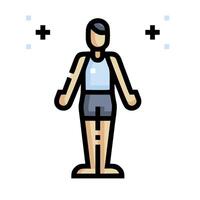 A man in a swimsuit is standing in front of a cross vector