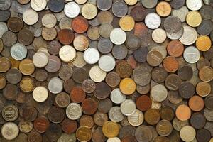 A large pile of coins is shown in this photo