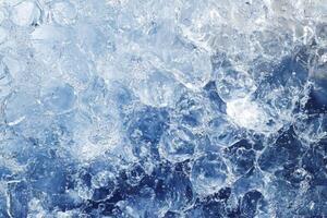 Ice texture background with blue and white ice photo