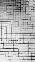 A lot of silver cubes all over the screen, seamless loop. Animation. Abstract flowing monochrome texture with cubes and ripples, black and white. video