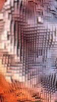 3d abstract cubes form background, seamless loop. Animation. Wavy surface with ripples and squares, vibrant texture, graphic design concept. video