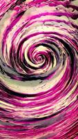abstrato branco, preto, e Rosa 3d espiral em forma tornado com incomum transformando textura, desatado laço. movimento. topo Visão do água gostar redemoinho dentro sem fim fiação movimento. video