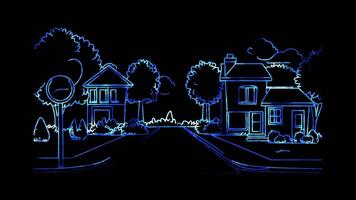 Neon frame effect, Stop Sign Symbolizes halting unlawful actions on black background video