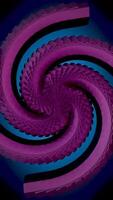 Abstract spiral slowly moving in a big circle. Media. Rotating hypnotic background. Vertical . video
