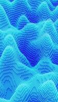 Abstract animation of pixel moving surface. Animation. Undulating color surface of cyberspace of pixels. Beautiful computer graphics of matrix space with changing elevations video