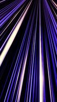 Abstract glowing straight parallel lines blinking on black background, seamless loop. Animation. Colorful shimmering rays of purple color spreading from one point into the sides. video