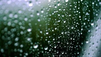 rain days, heavy rain falling on window surface video