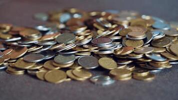 Coins in hands. Money concept. video