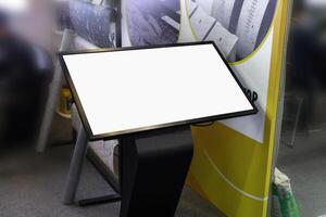 Mockup monitor with space to insert your text for your purposes photo