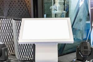 Mockup monitor with space to insert your text for your purposes photo