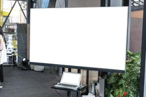 Mockup monitor with space to insert your text for your purposes photo