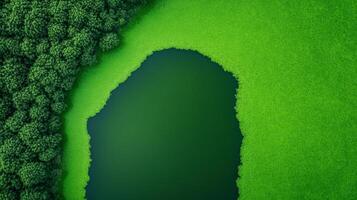 Algae blooms spreading in freshwater lakes from orbit vibrant green patches overtaking clear water bodies photo