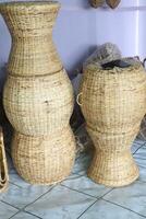 Round Cane Stool stock on shop photo