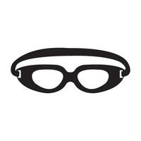 A black and white illustration of a pair of goggles vector