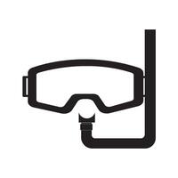 Scuba mask and goggles icon on white background vector
