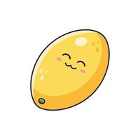 Cute Kawaii Melon character. hand drawn cartoon icon illustration. Melon character in doodle style. Isolated on white background. vector