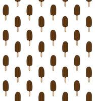Seamless pattern of sketch eskimo ice cream vector