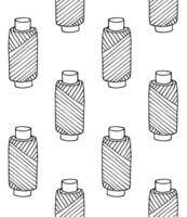 Seamless pattern of sketch threads vector