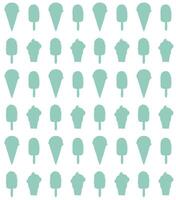 Seamless pattern of hand drawn ice cream vector