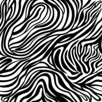 Zebra Print Seamless Pattern. Animal Skin. Abstract Pattern on White Backdrop. Hand Drawn Zebra Skin Background. Tile with Wild Animal Fur. vector