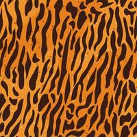 Tiger Print Seamless Pattern. Animal Skin. Abstract Pattern on Red Backdrop. Hand Drawn Tiger Skin Background. Tile with Wild Animal Fur. vector