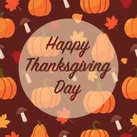 Happy thanksgiving day card. graphics vector