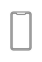 simple mobile phone line art for design. mobile phone symbol vector