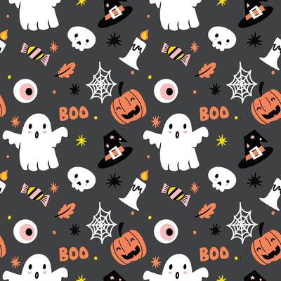 Cute halloween seamless pattern